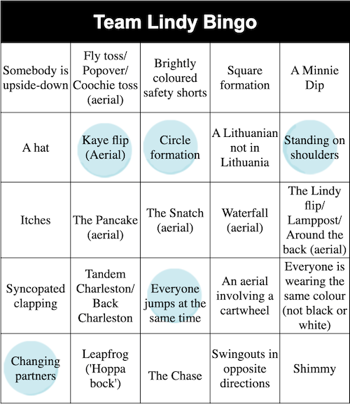 "An osric.com bingo card"